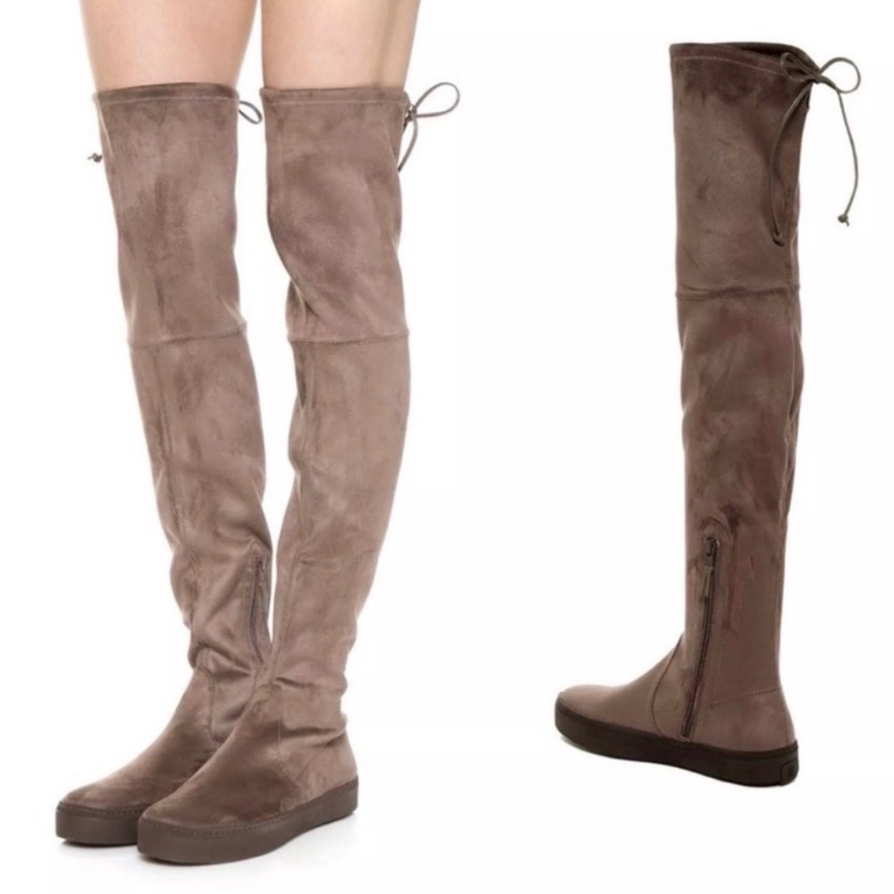Stuart Weitzman Taupe Over-the-Knee Boots